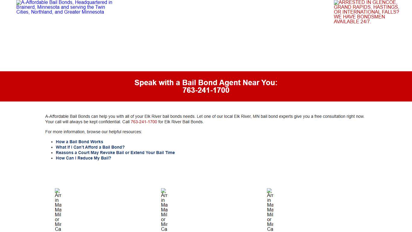 Bail Bonds in Elk River, MN 24/7 Bail Bond Services Minnesota